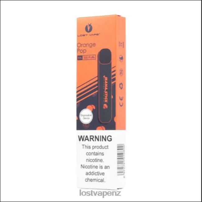 Lost Vape Price NZ - Lost Vape Mana Stick Disposable | 300 Puffs | 1.2mL Orange Pop 5% 044RT523