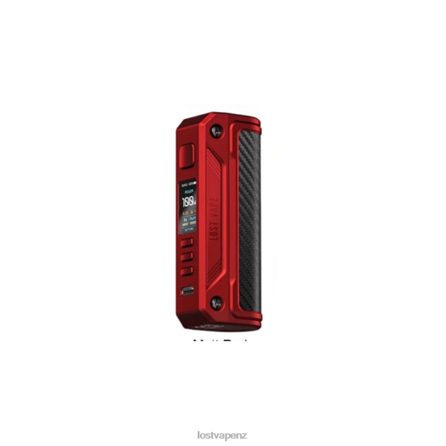 Lost Vape Price NZ - Lost Vape Thelema Solo 100W Mod Matte Red/Carbon Fiber 044RT253