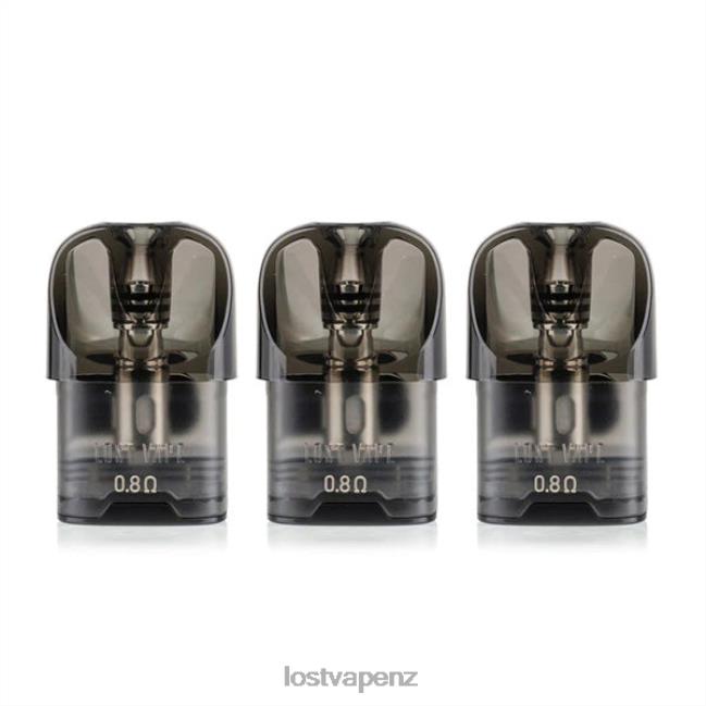 Lost Vape Pods Near Me - Lost Vape URSA Replacement Pods | 2.5mL (3-Pack) Green 0.8ohm 044RT125